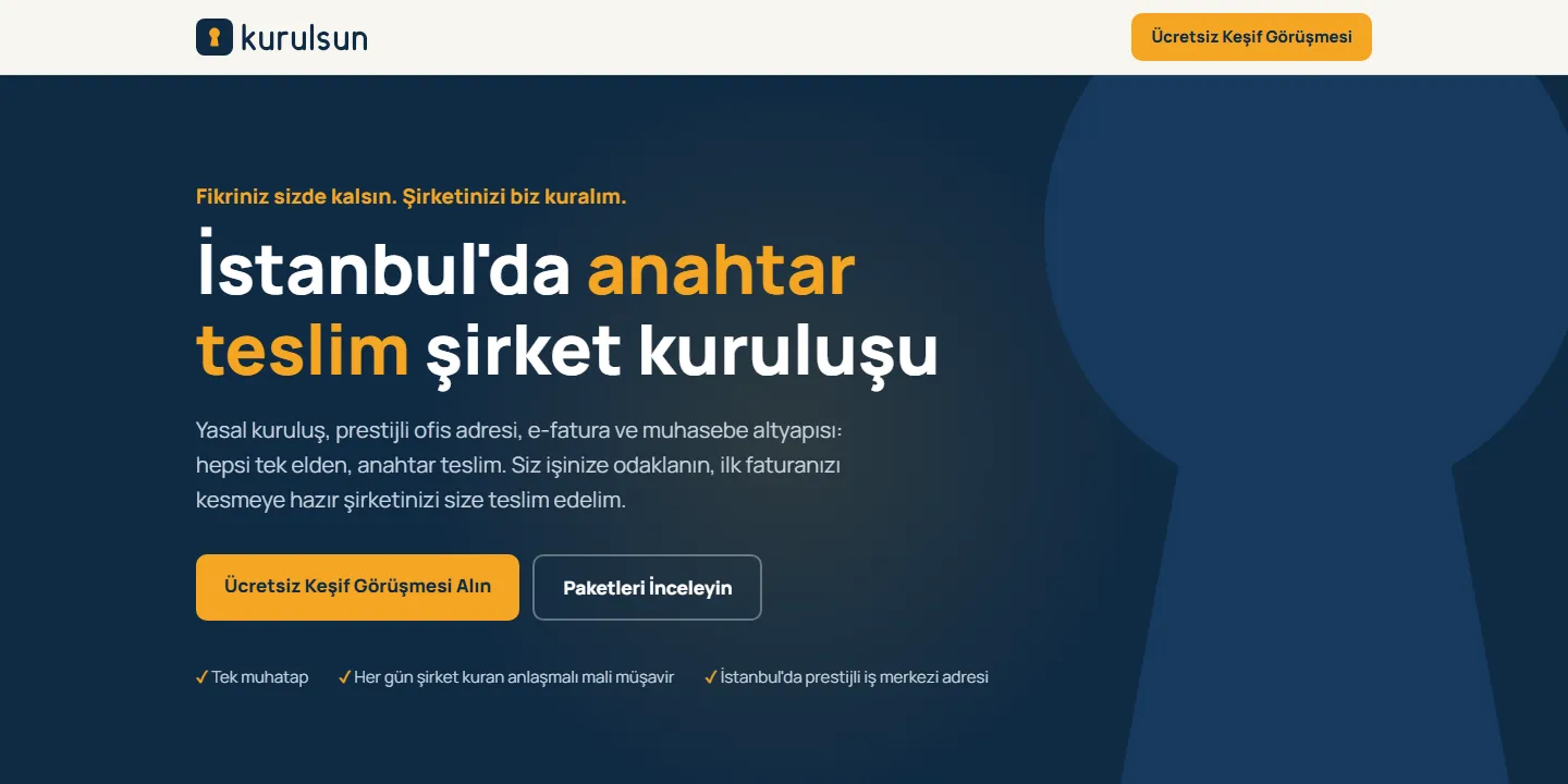 kurulsun.com ana sayfasının ekran görüntüsü